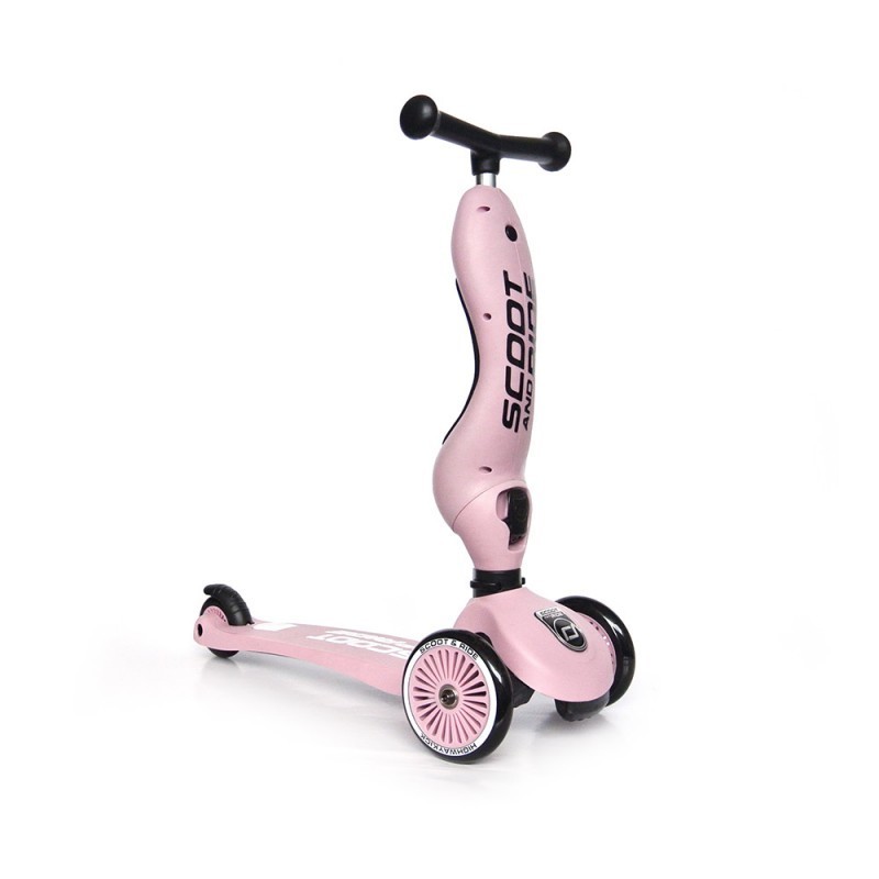 Patinete 2 en 1 Highwaykick One Rosa Claro Scoot & Ride