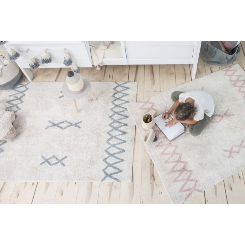 Alfombra Lavable Atlas Natural - Vintage Blue