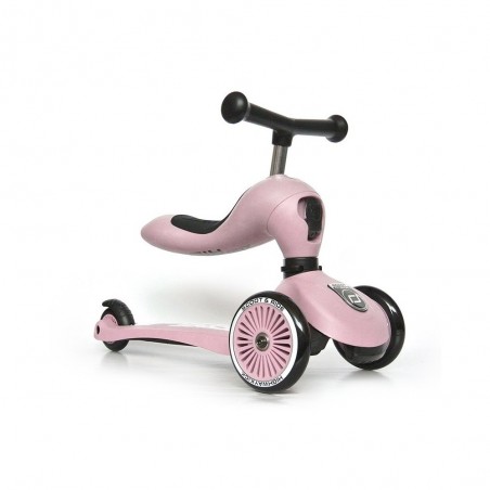 Scooter 2 en 1 Highwaykick One Rosa Claro Scoot &amp; Ride