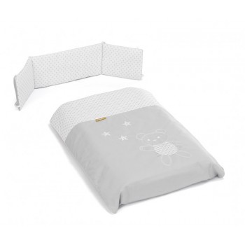 Cuna colecho DOCO Sleeping (120x60cm) Blanco Natural + Textil de Cotinfant  — LAS4LUNAS
