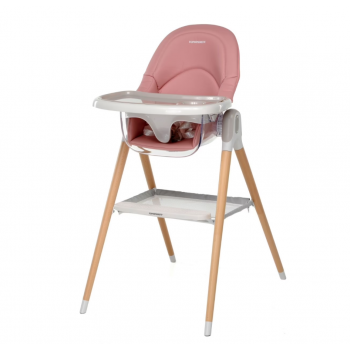 Trona para bebé 708 madera blanca y asiento de paja