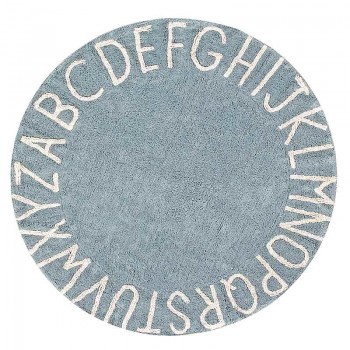 Tapete Round ABC Vintage Azul Lorena Canals