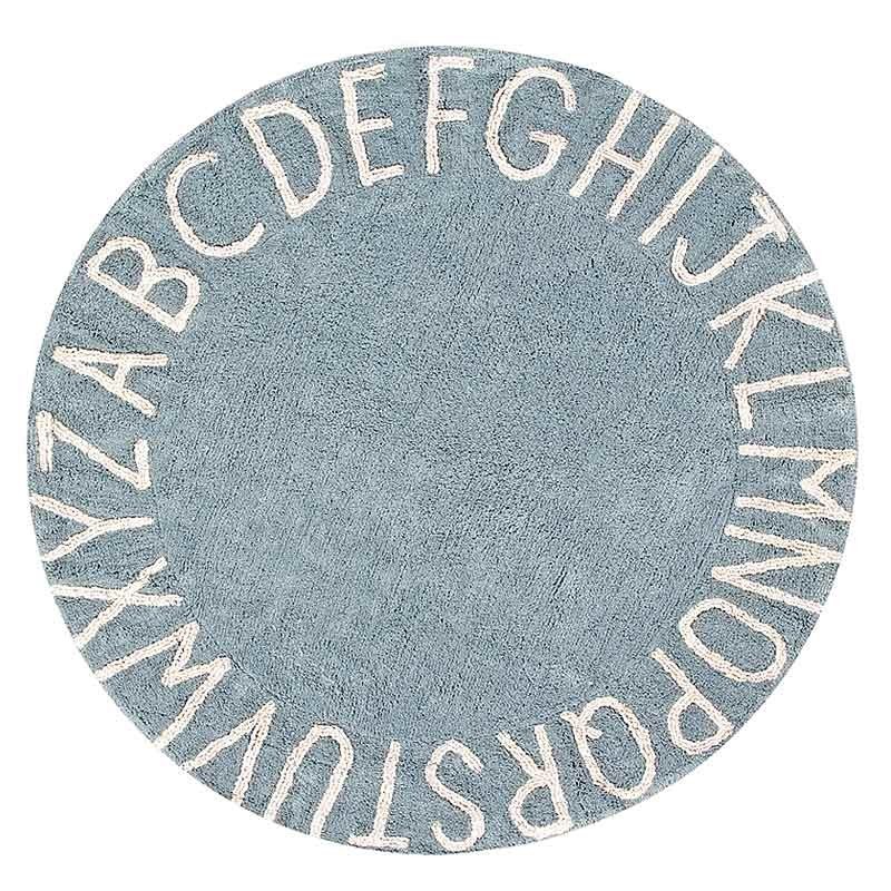 Alfombra Round ABC Vintage Azul Lorena Canals