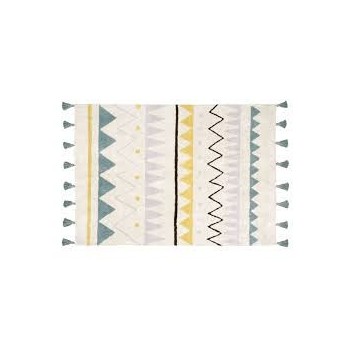 Tapete Asteca Natural Vintage Azul Grande Lorena Canals