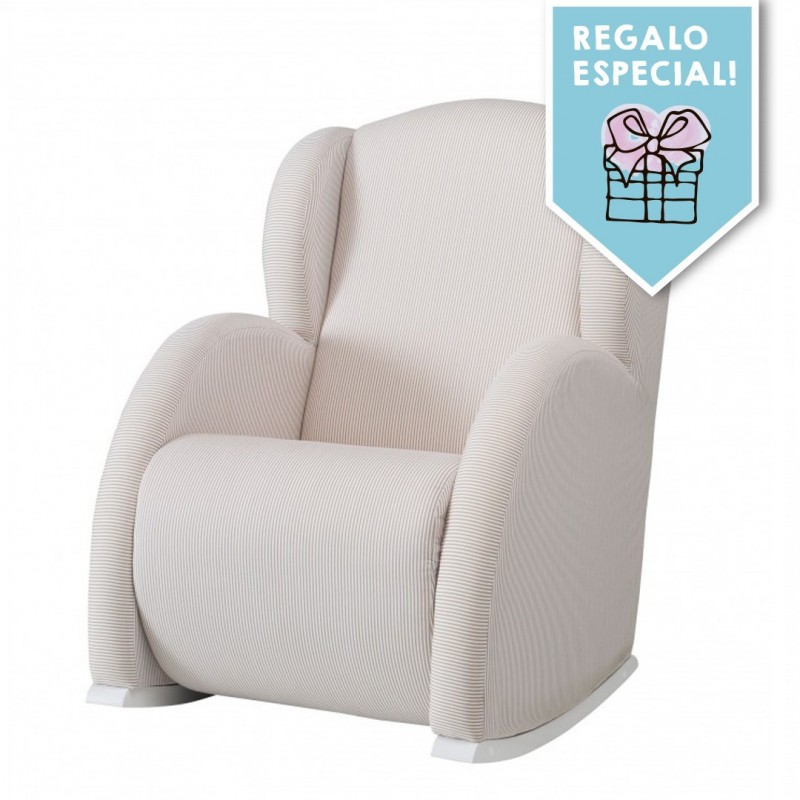 Butaca Balancín de Lactancia Tela Flor