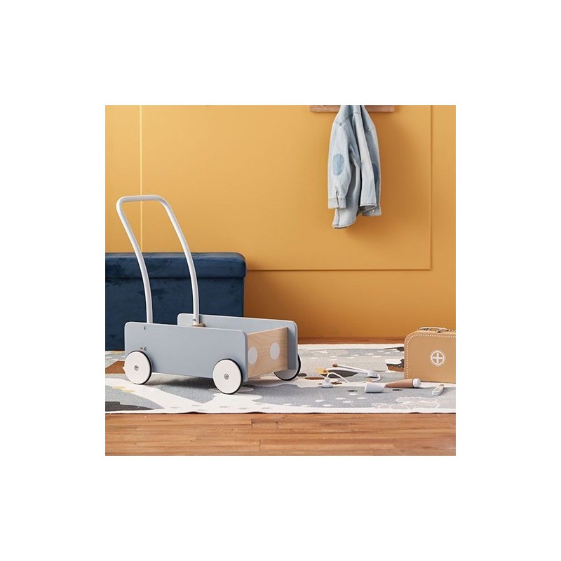Andador Arrastre Azul / Gris Kids Concept