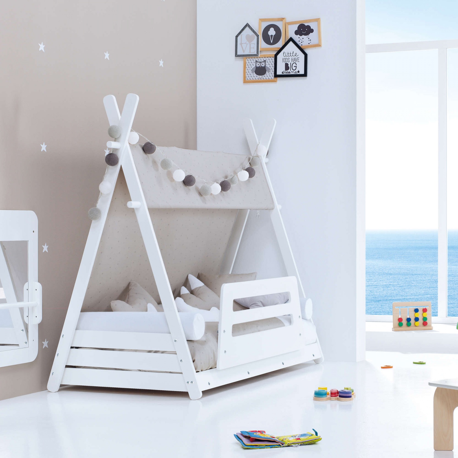 Cama Infantil Montessori con Barrera - Barandilla 90x190